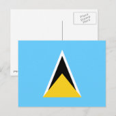 Saint Lucia Flag Briefkaart (Voorkant / Achterkant)
