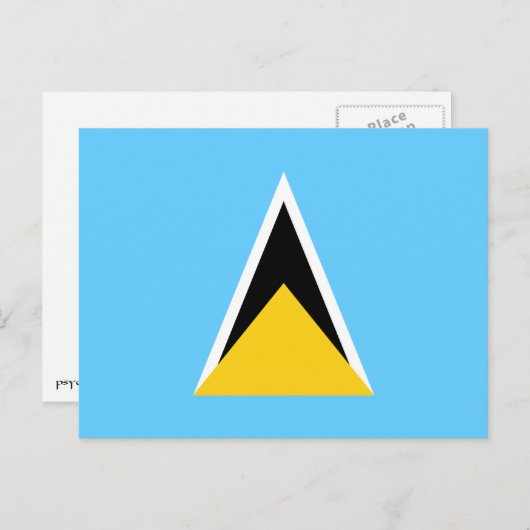 Saint Lucia Flag Briefkaart (Voorkant / Achterkant)
