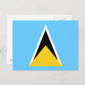 Saint Lucia Flag Briefkaart (Voorkant / Achterkant)