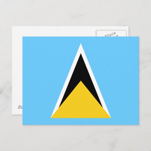 Saint Lucia Flag Briefkaart (Voorkant / Achterkant)