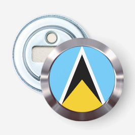 Saint Lucia Flag Button Flesopener