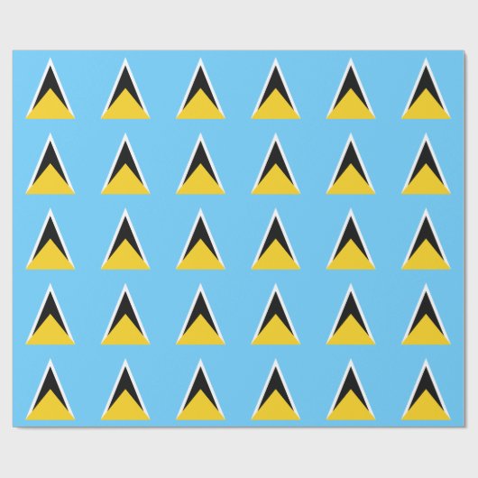 Saint Lucia Flag Cadeaupapier (Vlak)