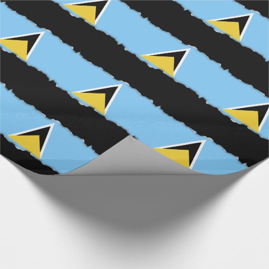 Saint Lucia Flag Cadeaupapier (Hoek)