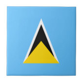 Saint Lucia Flag Ceramic Tile Tegeltje (Voorkant)