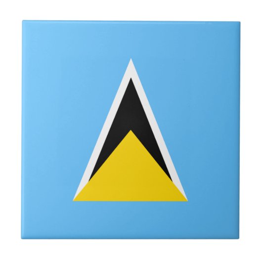 Saint Lucia Flag Ceramic Tile Tegeltje (Voorkant)