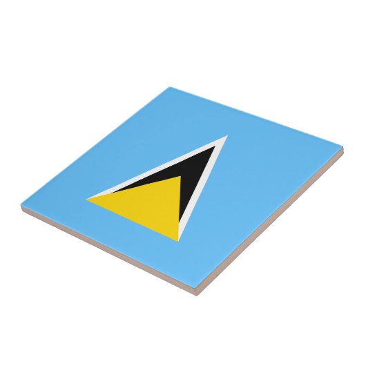 Saint Lucia Flag Ceramic Tile Tegeltje (Zijkant)