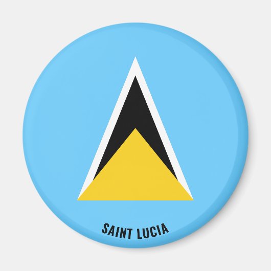 Saint Lucia Flag Charming Patriotic Magneet (Voorkant)