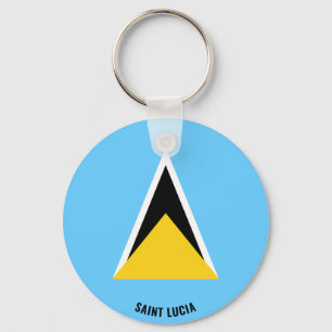 Saint Lucia Flag Charming Patriotic Sleutelhanger