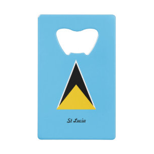 Saint Lucia Flag Creditkaart Flessenopener