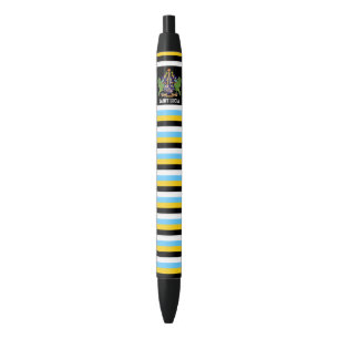 Saint Lucia Flag Cute Patriotic Zwarte Inkt Pen