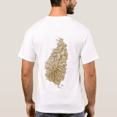 Saint Lucia Flag en Map T-Shirt (Achterkant)