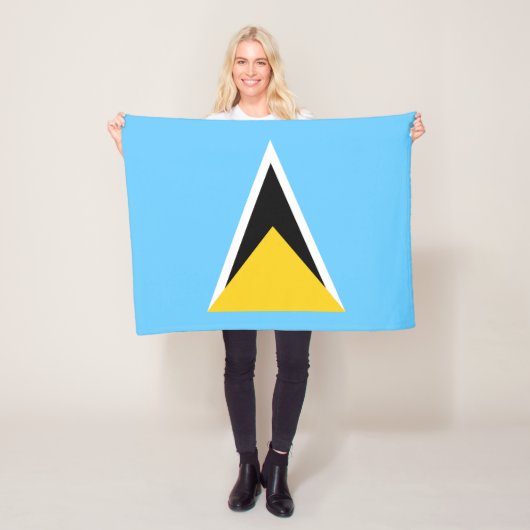 Saint Lucia Flag Fleece Deken (In situ)