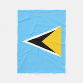 Saint Lucia Flag Fleece Deken (Voorkant)