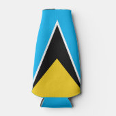 Saint Lucia Flag Flesjeskoeler (Voorkant)