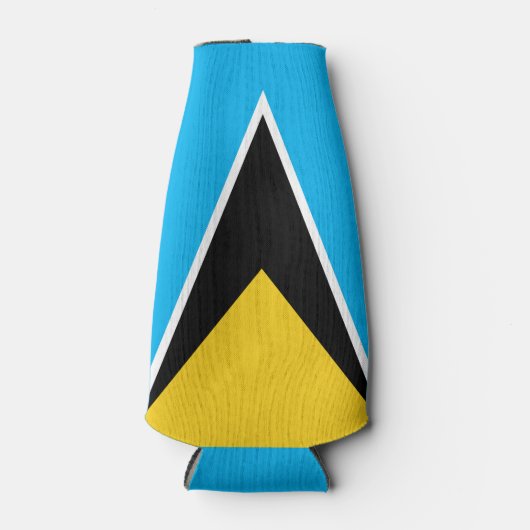 Saint Lucia Flag Flesjeskoeler (Voorkant)