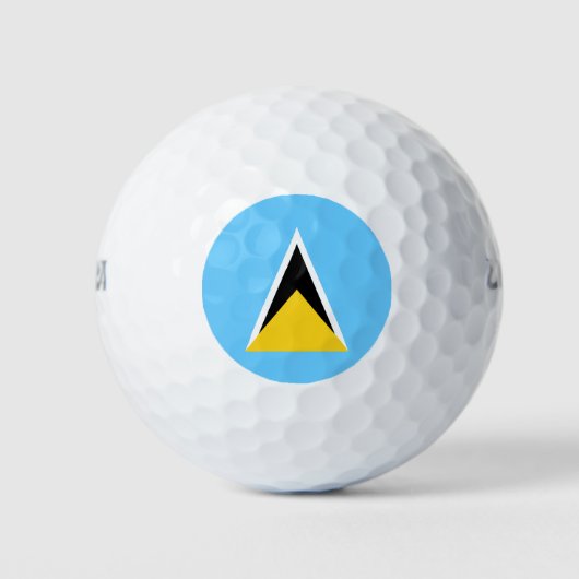 Saint Lucia Flag Golfballen (Voorkant)