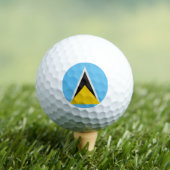 Saint Lucia Flag Golfballen (Insitu Shirt)