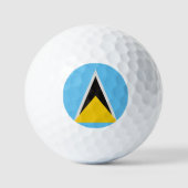 Saint Lucia Flag Golfballen (Voorkant)