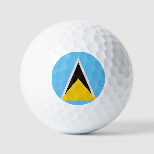 Saint Lucia Flag Golfballen (Voorkant)