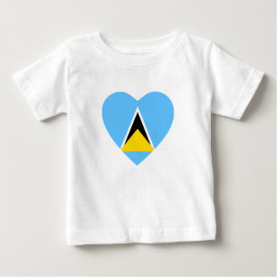 Saint Lucia Flag Hart T-shirt