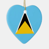 Saint Lucia Flag Heart Keramisch Ornament (Rechts)