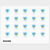 Saint Lucia Flag Heart Ronde Sticker (Vel)