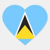Saint Lucia Flag Heart Sticker (Voorkant)