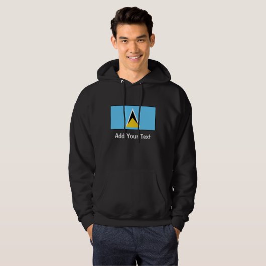 Saint Lucia Flag Hoodie (Voorkant volledig)