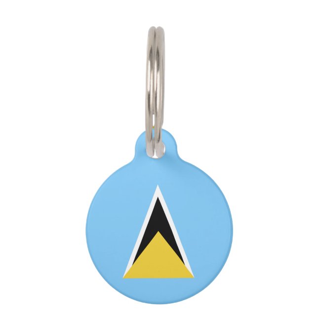 Saint Lucia Flag Huisdierpenning (Achterkant)