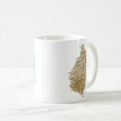 Saint Lucia Flag ~ Kaart Mok (Voorkant rechts)