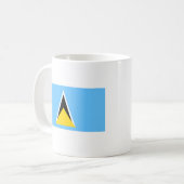 Saint Lucia Flag ~ Kaart Mok (Voorkant links)