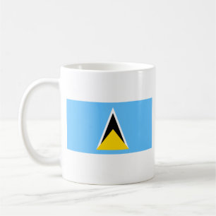 Saint Lucia Flag ~ Kaart Mok