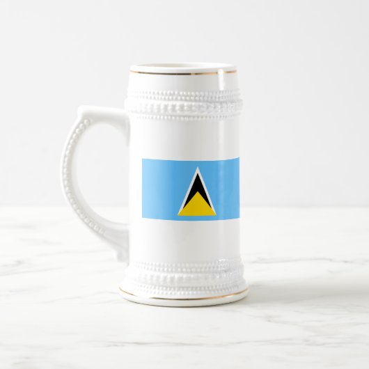 Saint Lucia Flag ~ Kaart Mok (Links)