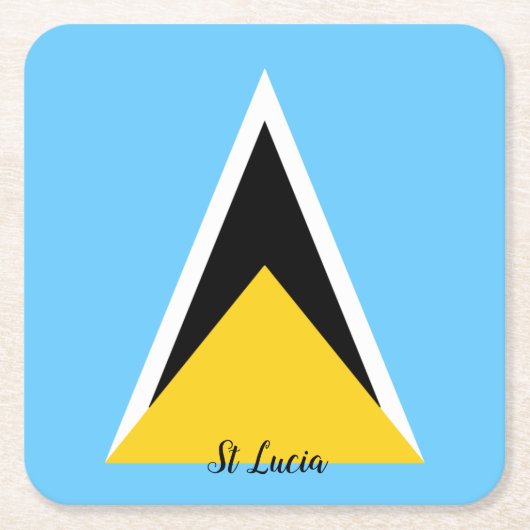Saint Lucia Flag Kartonnen Onderzetters (Voorkant)
