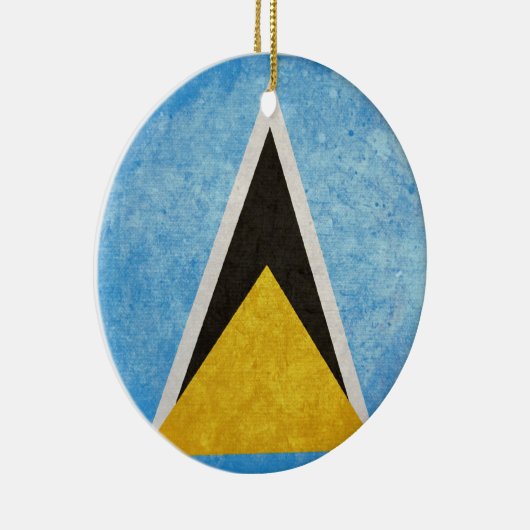 Saint Lucia Flag Keramisch Ornament (Rechts)
