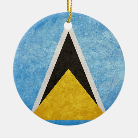 Saint Lucia Flag Keramisch Ornament (Voorkant)