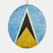 Saint Lucia Flag Keramisch Ornament (Links)