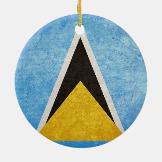 Saint Lucia Flag Keramisch Ornament (Achterkant)