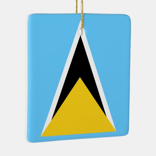 Saint Lucia Flag Keramisch Ornament (Rechts)