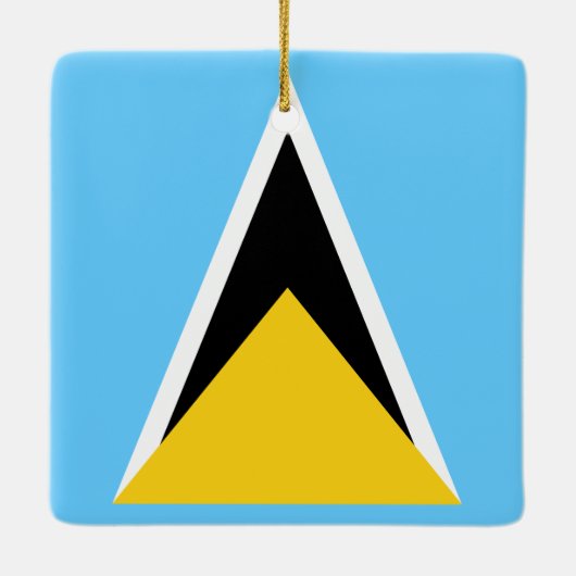 Saint Lucia Flag Keramisch Ornament (Achterkant)