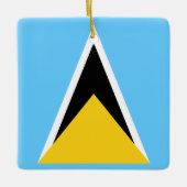 Saint Lucia Flag Keramisch Ornament (Voorkant)
