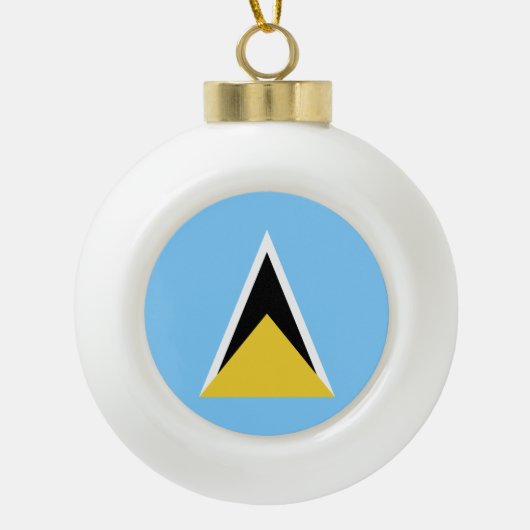 Saint Lucia Flag Keramische Bal Ornament (Voorkant)