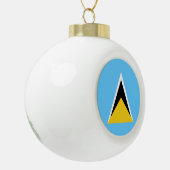 Saint Lucia Flag Keramische Bal Ornament (Links)