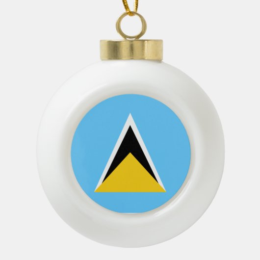 Saint Lucia Flag Keramische Bal Ornament (Voorkant)