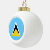 Saint Lucia Flag Keramische Bal Ornament (Rechts)