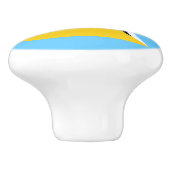 Saint Lucia Flag Keramische Knop (Zijkant)