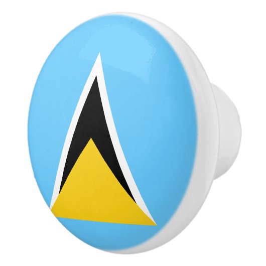 Saint Lucia Flag Keramische Knop (Rechts)