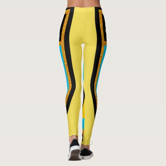 Saint Lucia Flag Leggings (Achterkant)