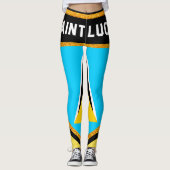 Saint Lucia Flag Leggings (Voorkant)
