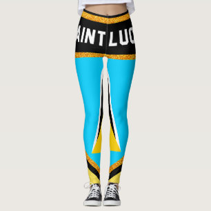Saint Lucia Flag Leggings